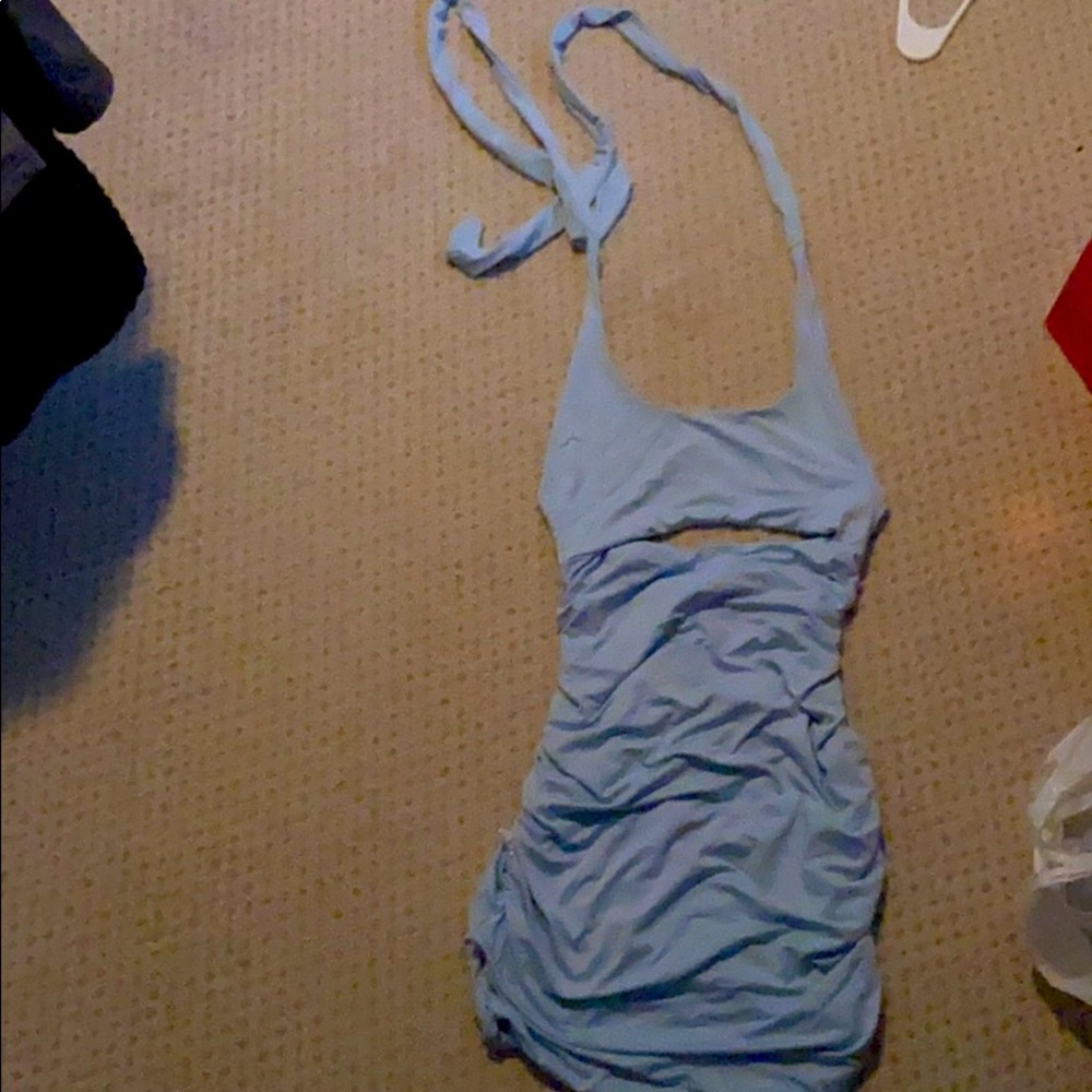 This light blue tight dress!!
